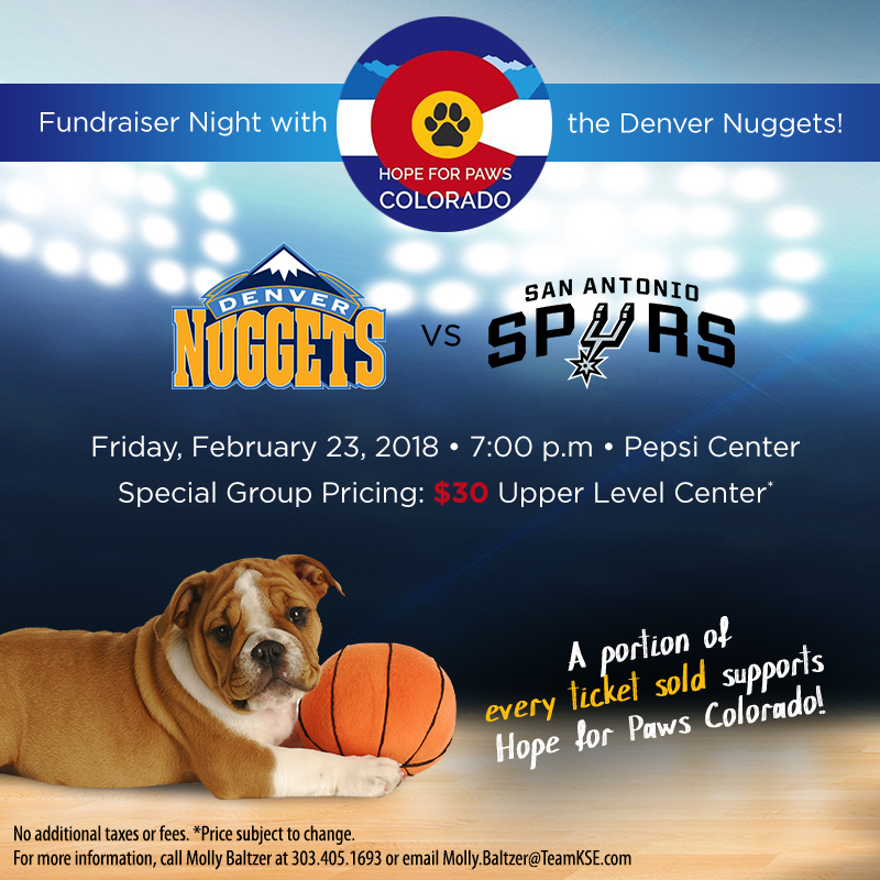 Hope for Paws Colorado - Denver Nuggets Night